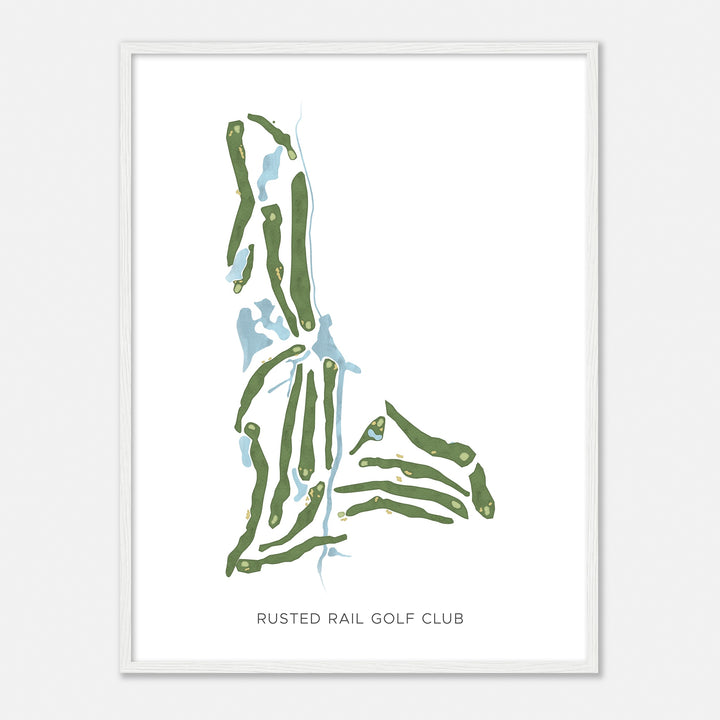 Print of Rusted Rail Golf Club Modern Map