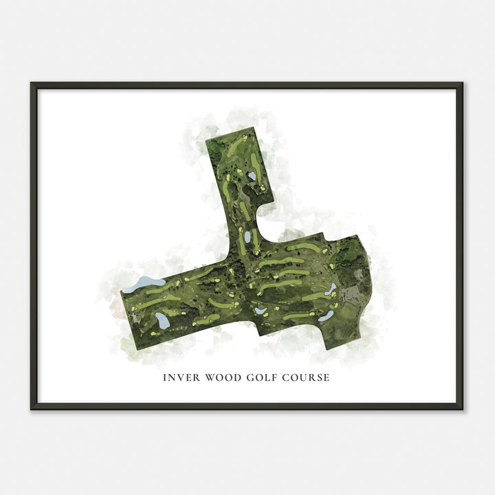 Print of Inver Wood Golf Course Classic Map