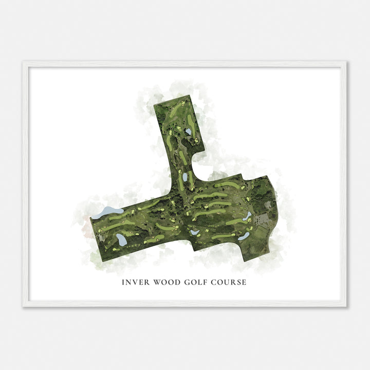 Print of Inver Wood Golf Course Classic Map