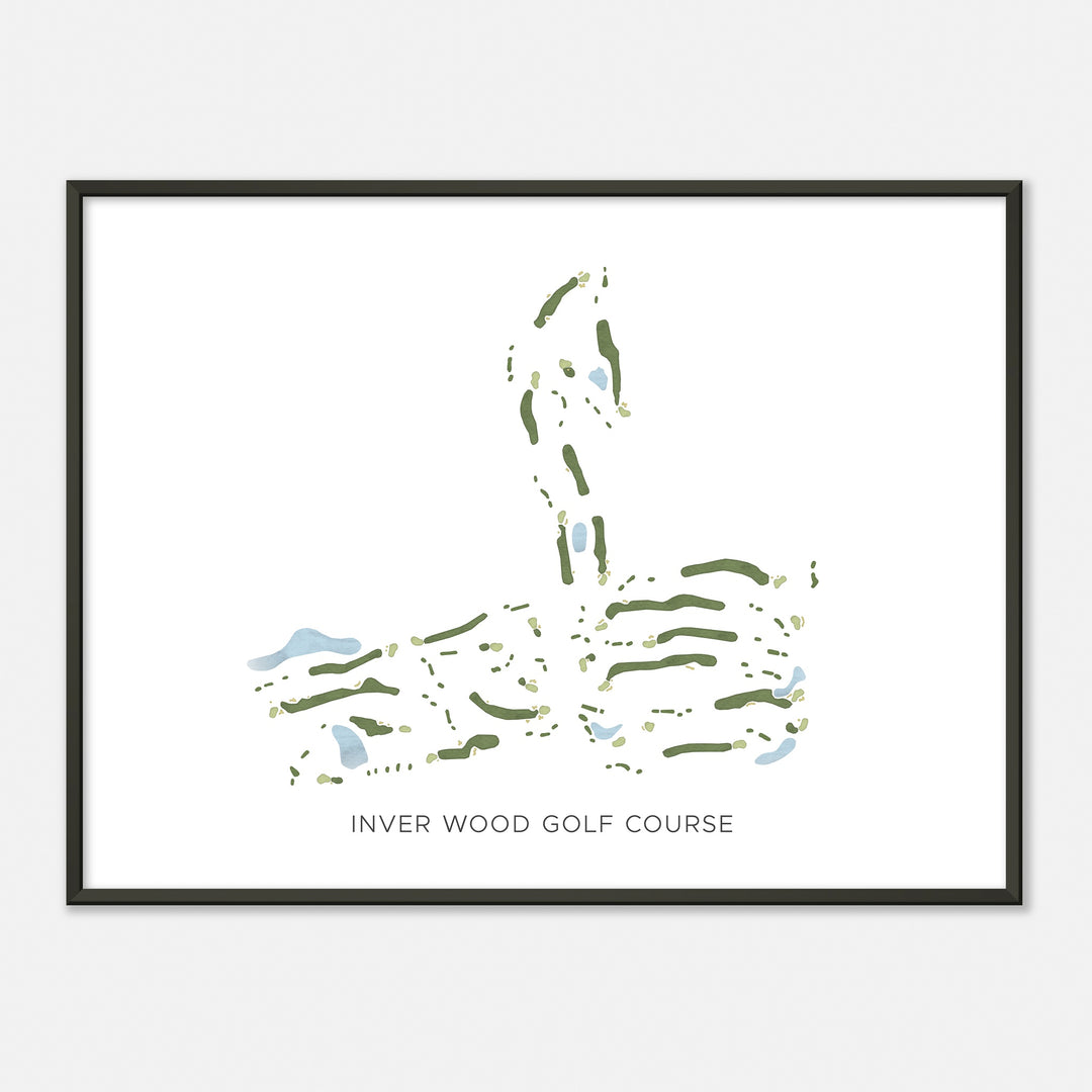 Print of Inver Wood Golf Course Modern Map