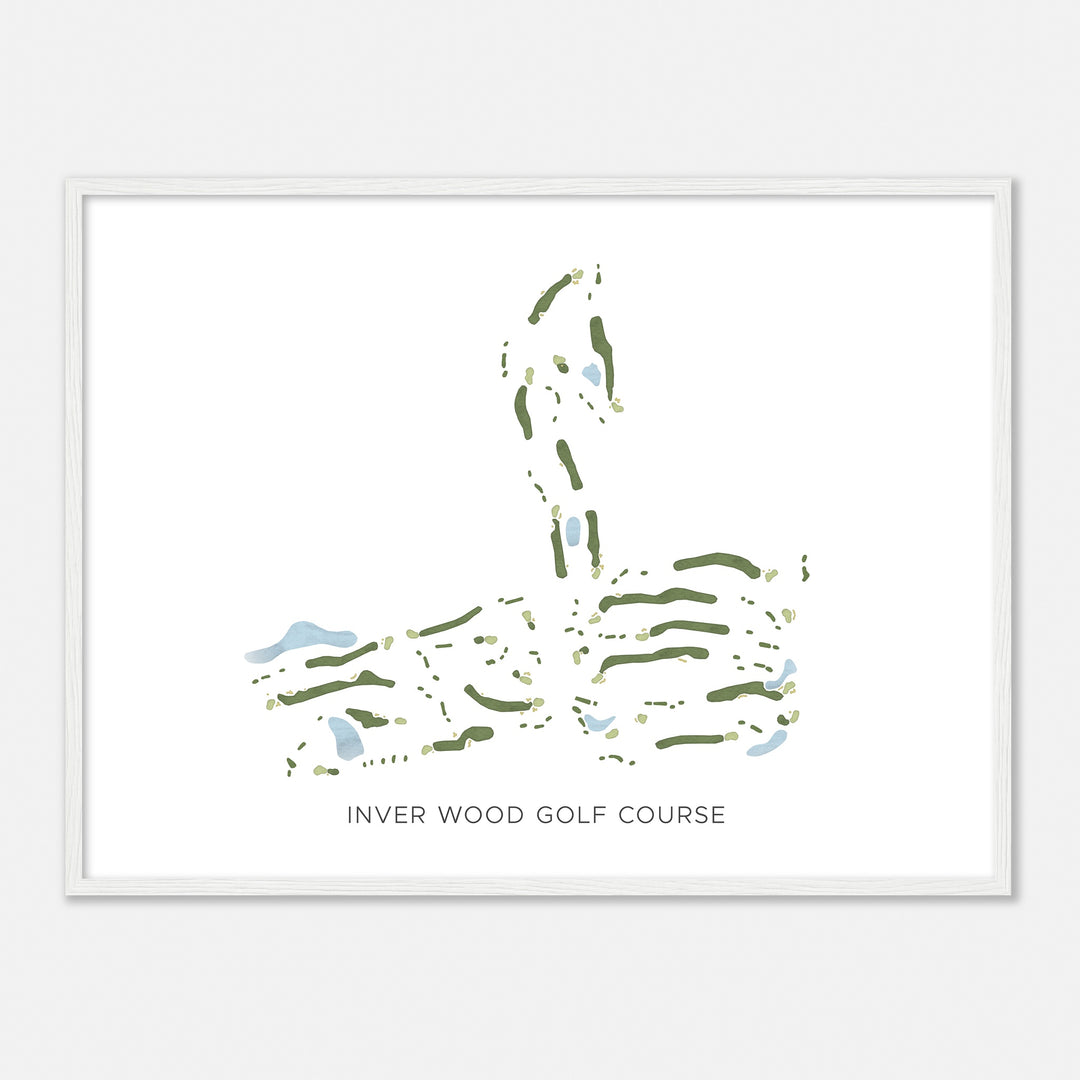 Print of Inver Wood Golf Course Modern Map