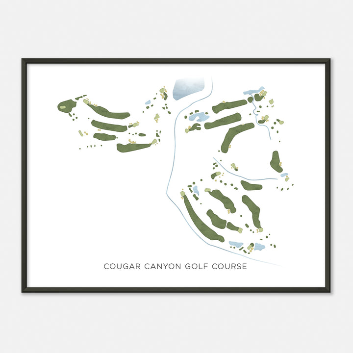 Print of Cougar Canyon Golf Course Modern Map