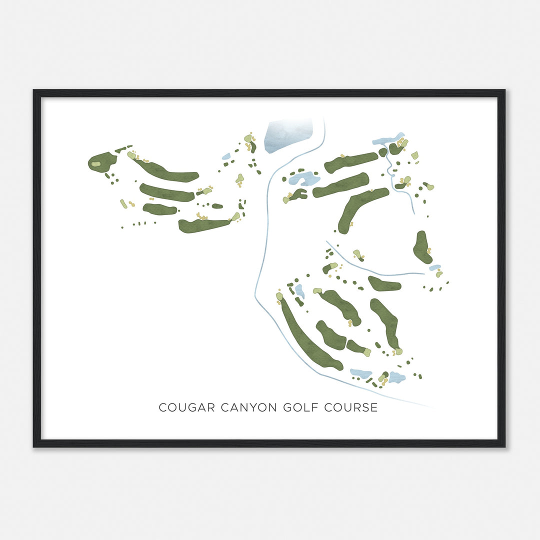Print of Cougar Canyon Golf Course Modern Map