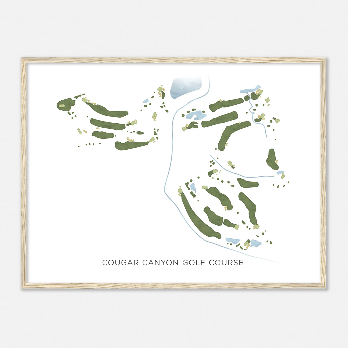Print of Cougar Canyon Golf Course Modern Map