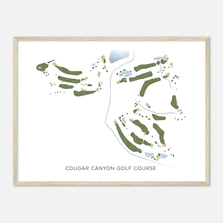 Print of Cougar Canyon Golf Course Modern Map