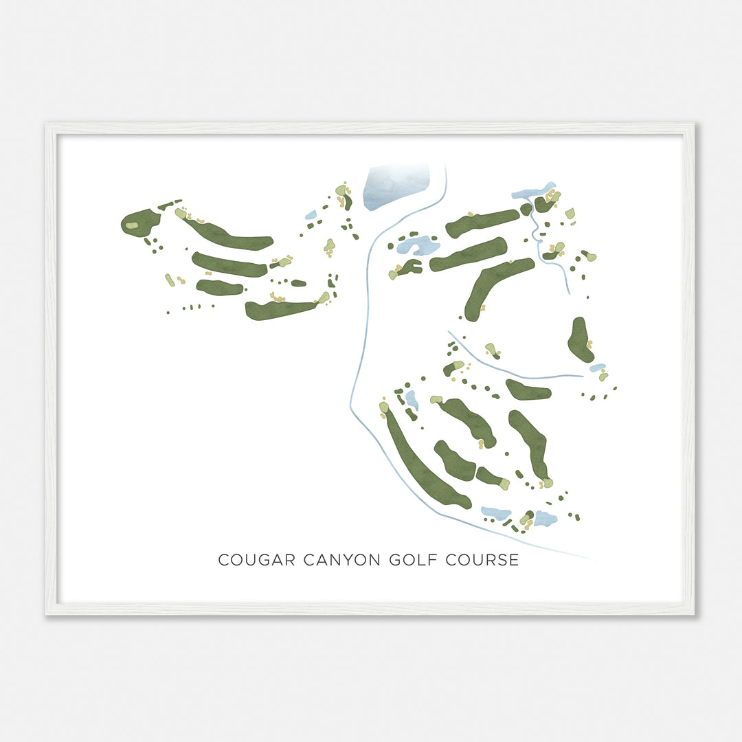 Print of Cougar Canyon Golf Course Modern Map