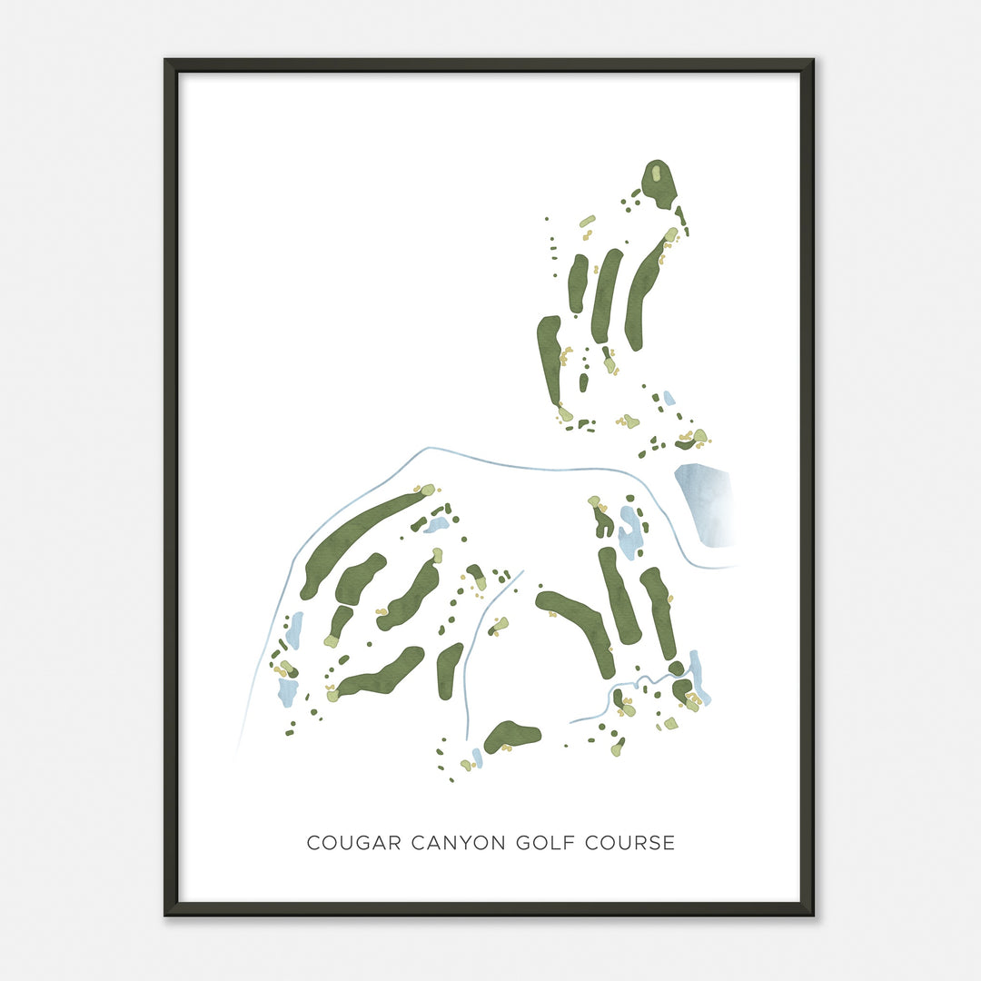 Print of Cougar Canyon Golf Course Modern Map