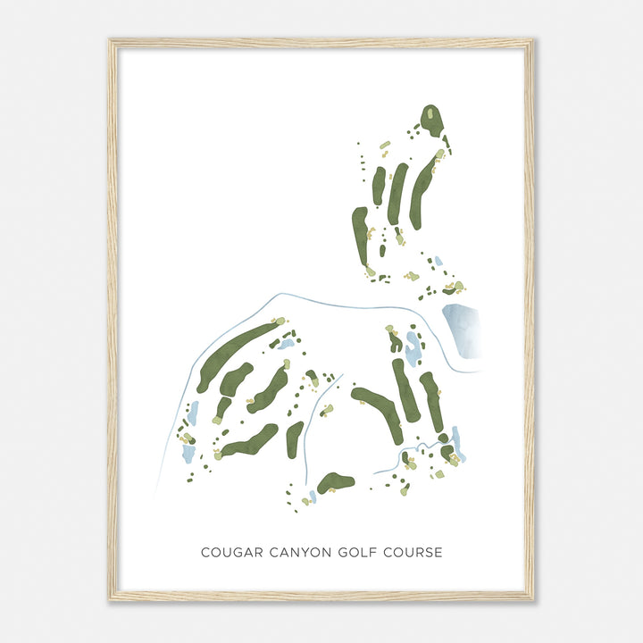 Print of Cougar Canyon Golf Course Modern Map