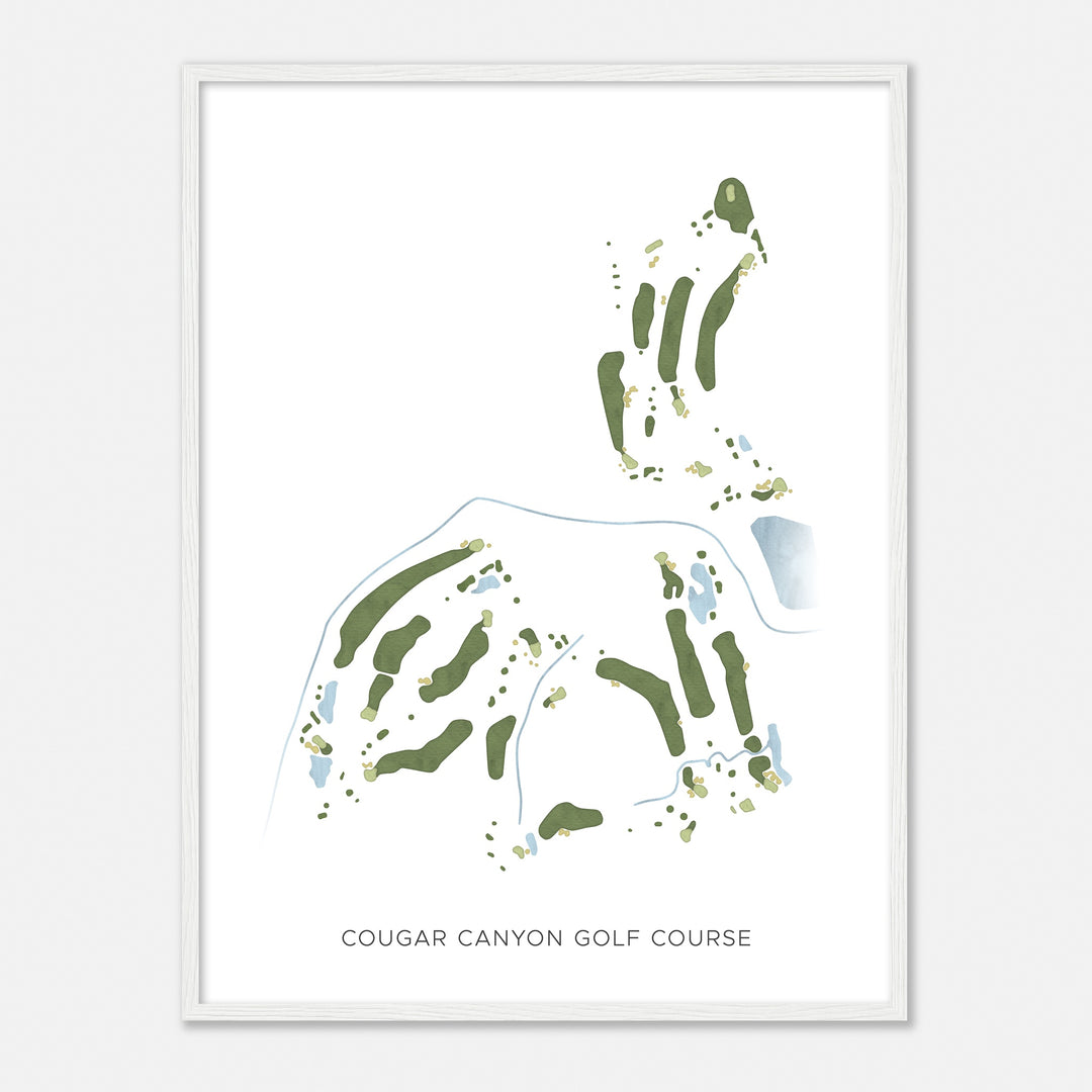 Print of Cougar Canyon Golf Course Modern Map