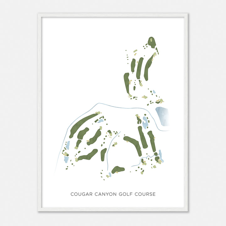 Print of Cougar Canyon Golf Course Modern Map