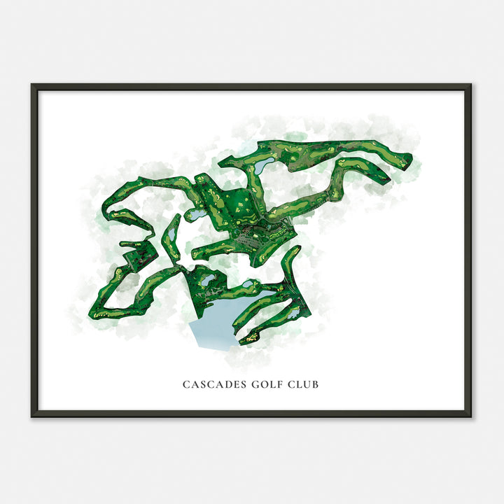 Print of Cascades Golf Club Classic Map