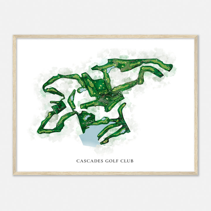 Print of Cascades Golf Club Classic Map
