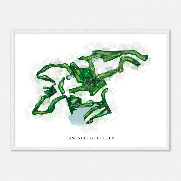 Print of Cascades Golf Club Classic Map