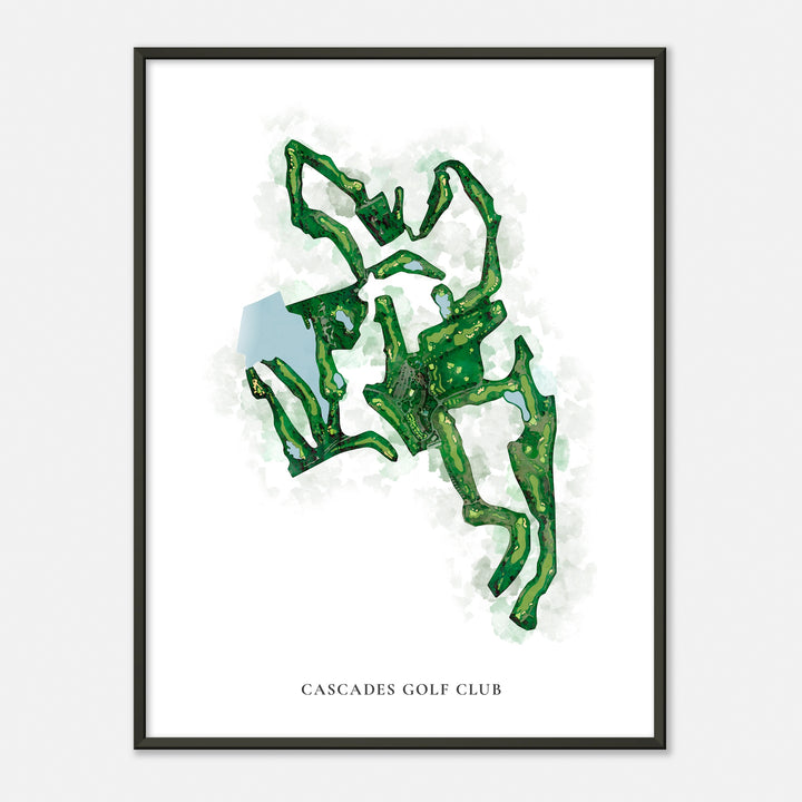 Print of Cascades Golf Club Classic Map
