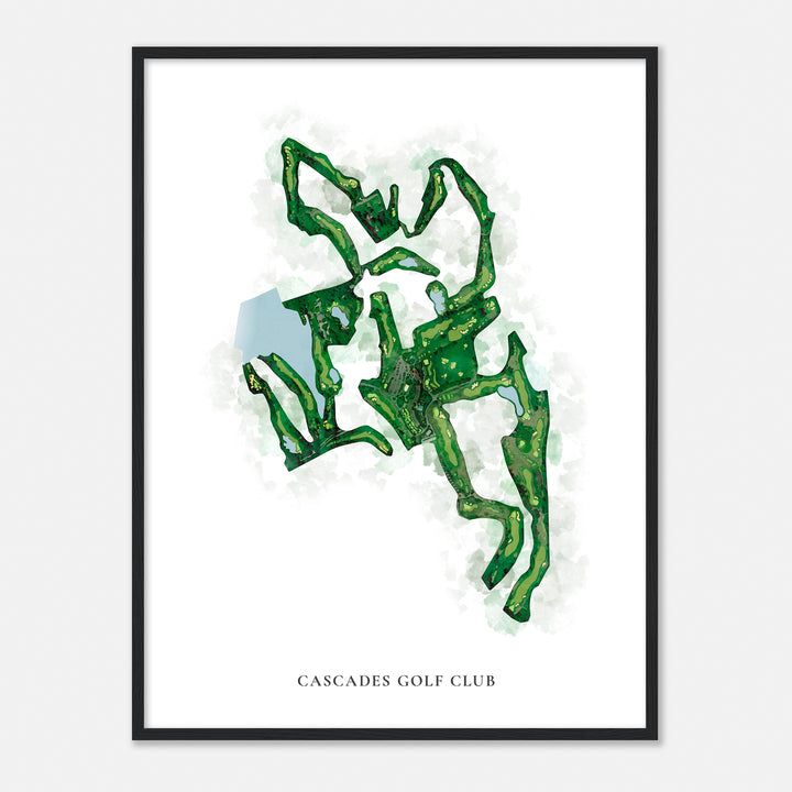 Print of Cascades Golf Club Classic Map