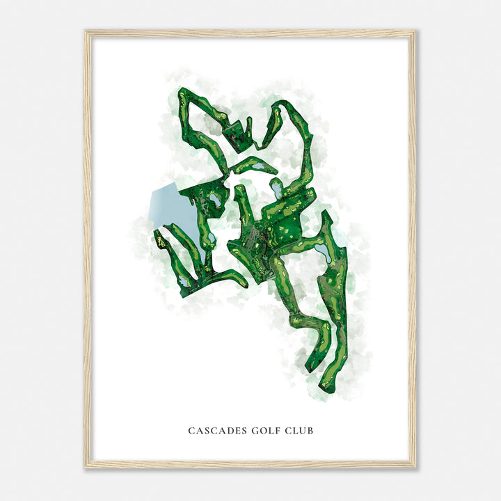 Print of Cascades Golf Club Classic Map