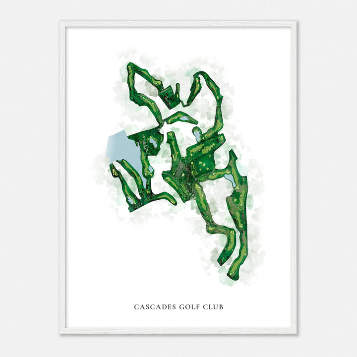 Print of Cascades Golf Club Classic Map