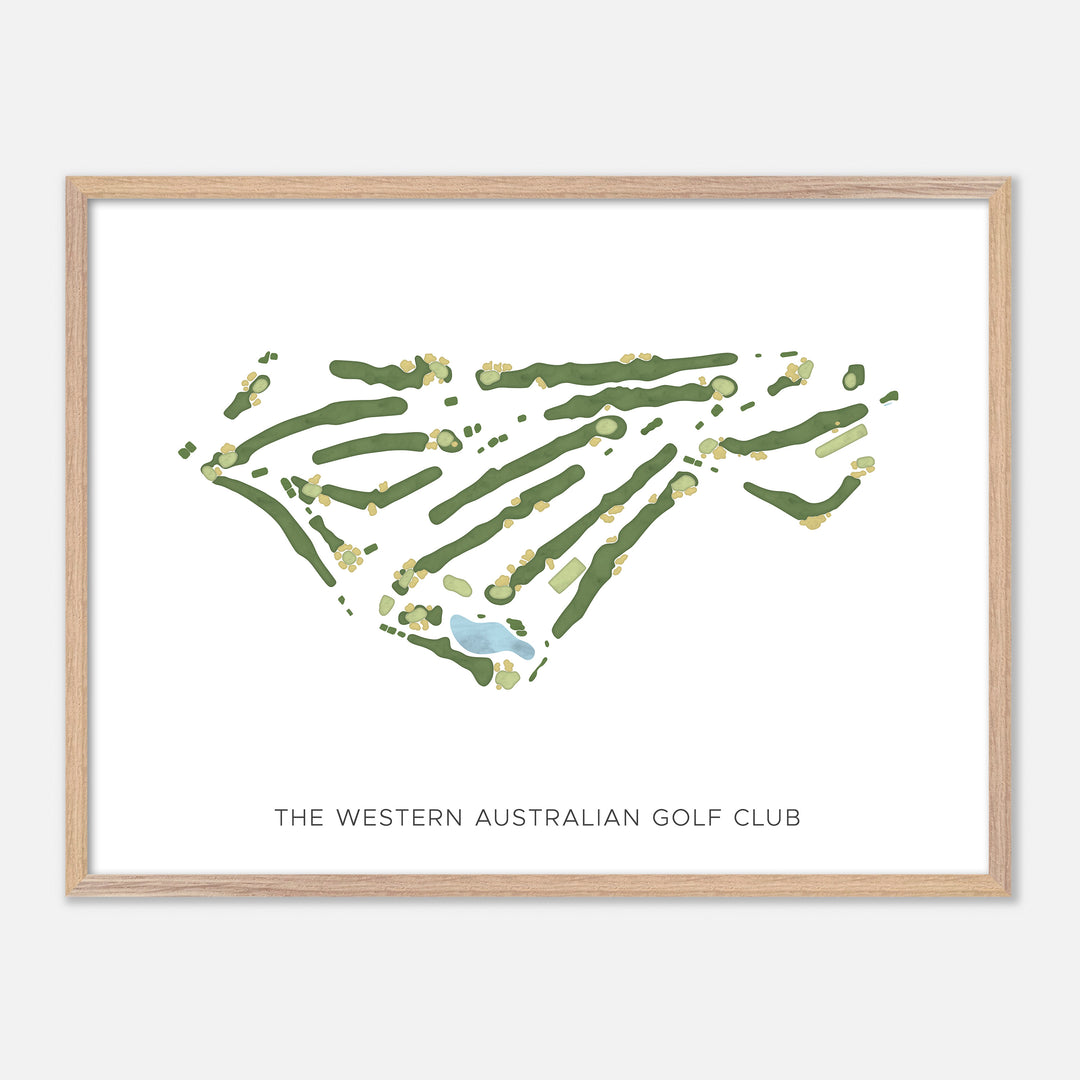 Print of The Western Australian Golf Club Modern Map