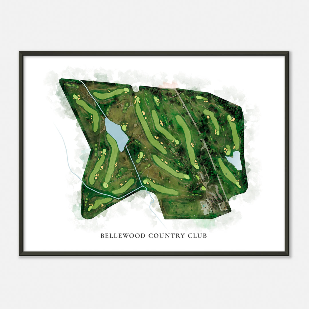 Print of Bellewood Country Club Classic Map