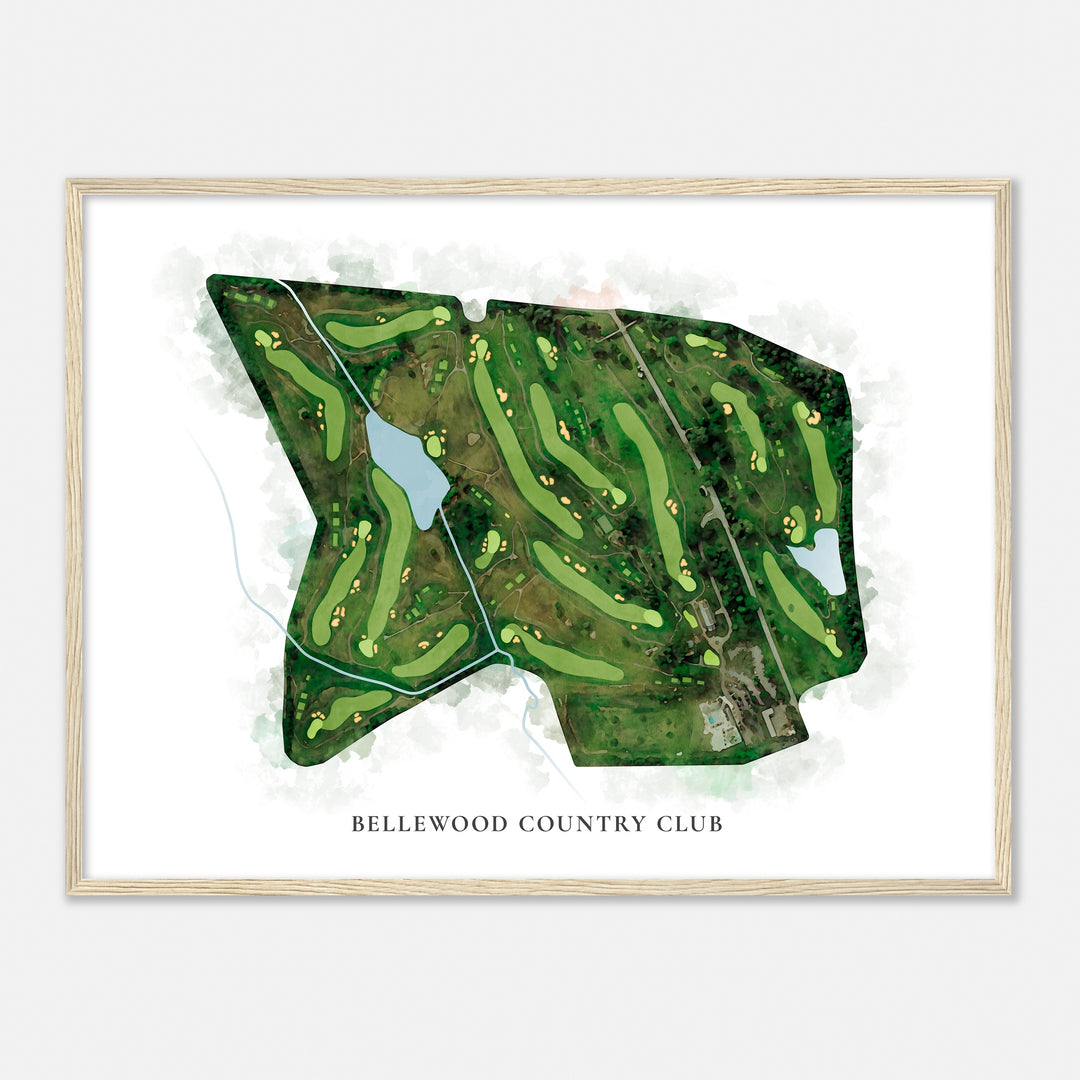 Print of Bellewood Country Club Classic Map