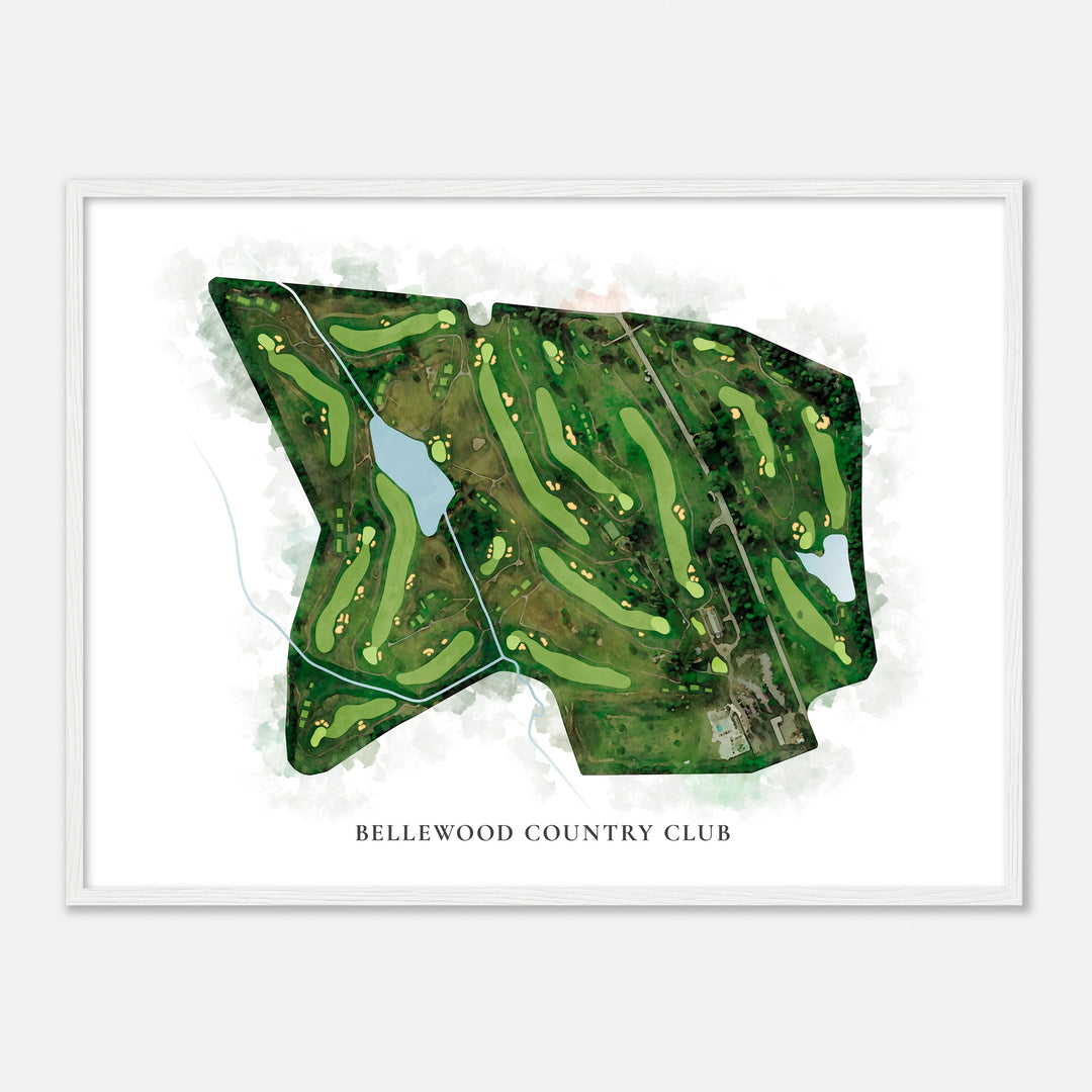 Print of Bellewood Country Club Classic Map