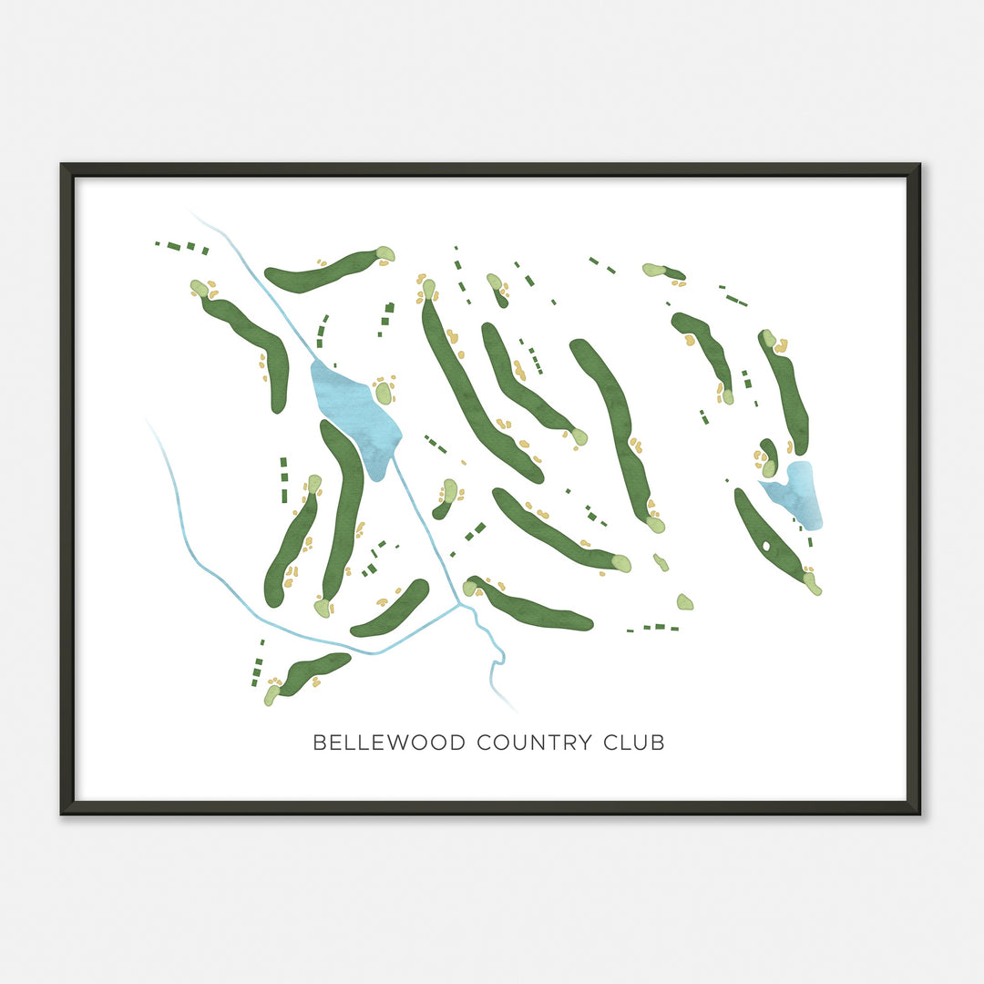 Print of Bellewood Country Club Modern Map