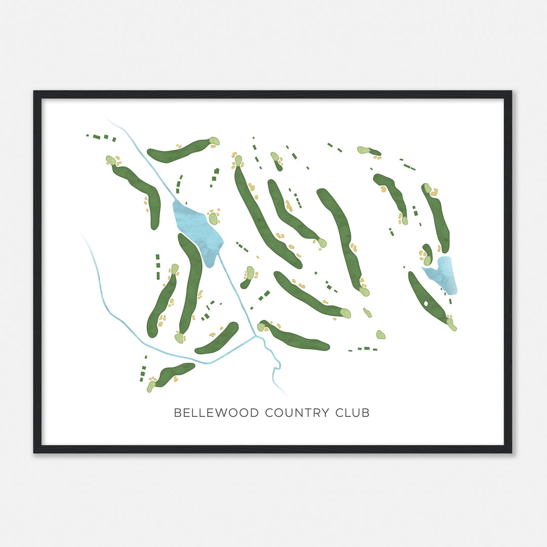 Print of Bellewood Country Club Modern Map