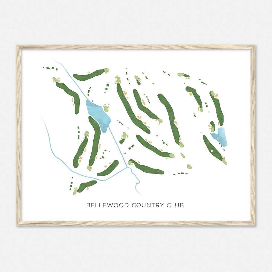 Print of Bellewood Country Club Modern Map