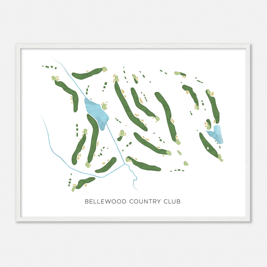 Print of Bellewood Country Club Modern Map