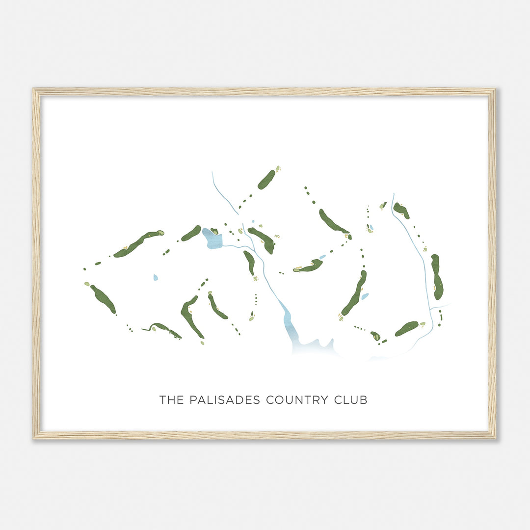 Print of The Palisades Country Club Modern Map