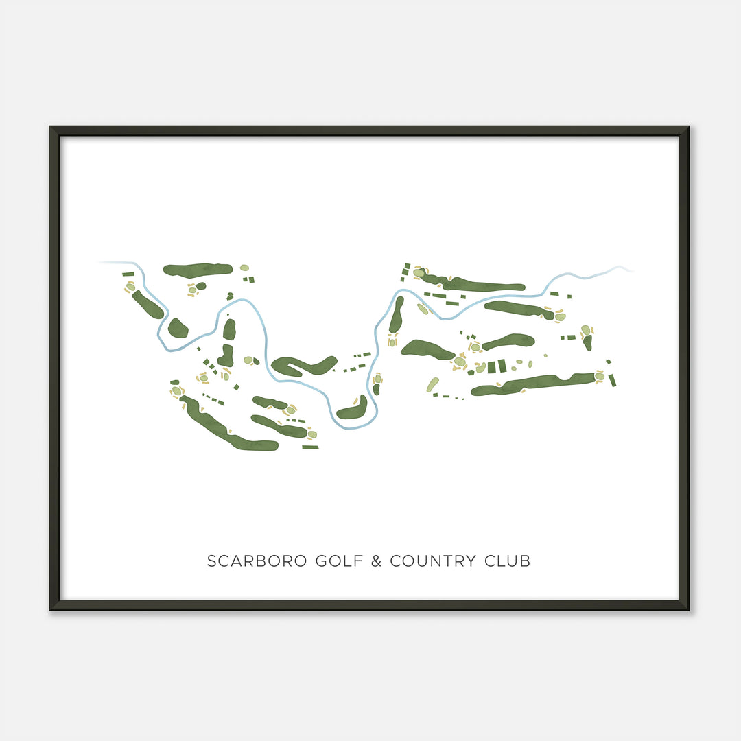 Print of Scarboro Golf & Country Club Modern Map