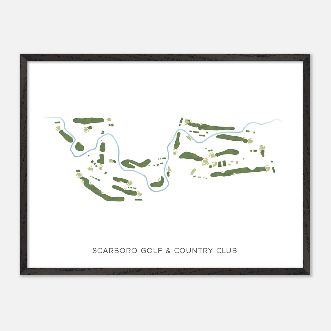 Print of Scarboro Golf & Country Club Modern Map