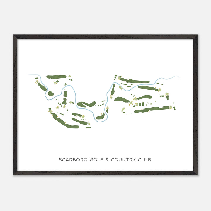 Print of Scarboro Golf & Country Club Modern Map