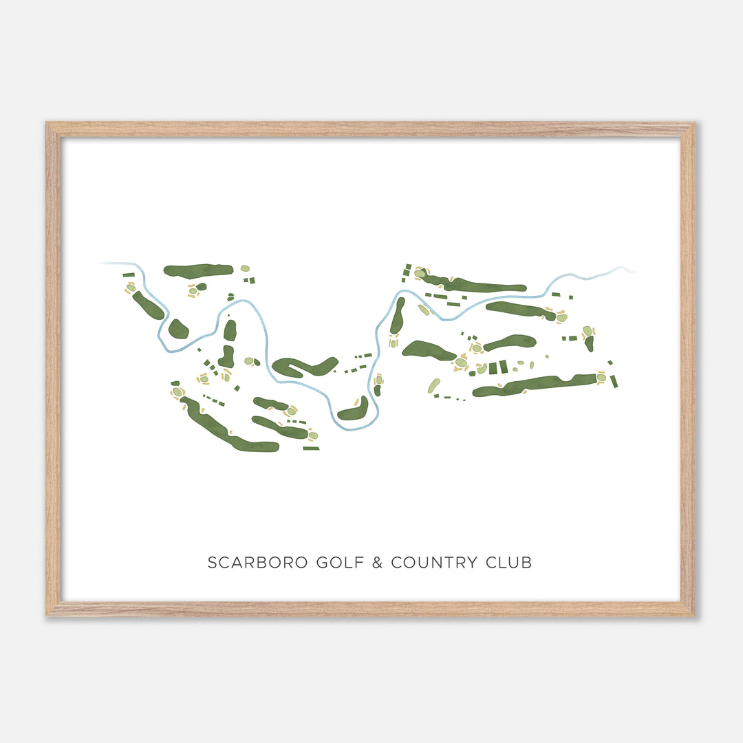 Print of Scarboro Golf & Country Club Modern Map