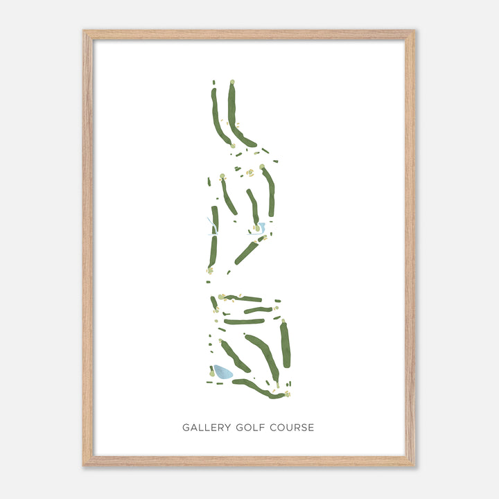 Print of Gallery Golf Course Modern Map