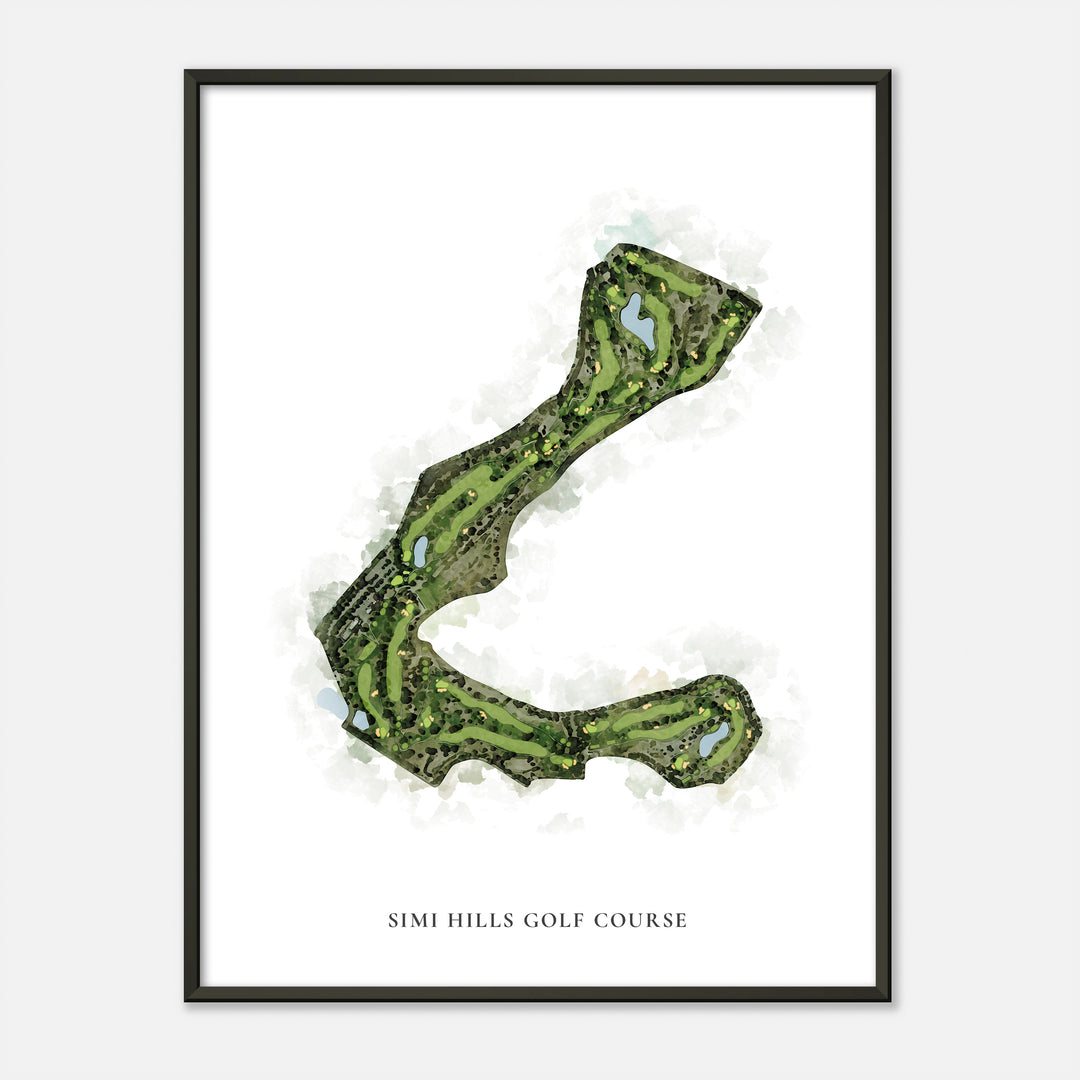 Print of Simi Hills Golf Course Classic Map