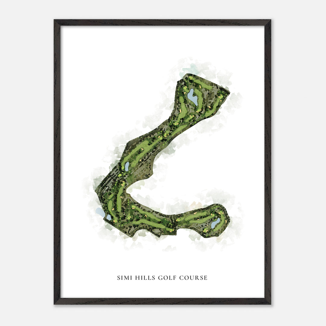 Print of Simi Hills Golf Course Classic Map
