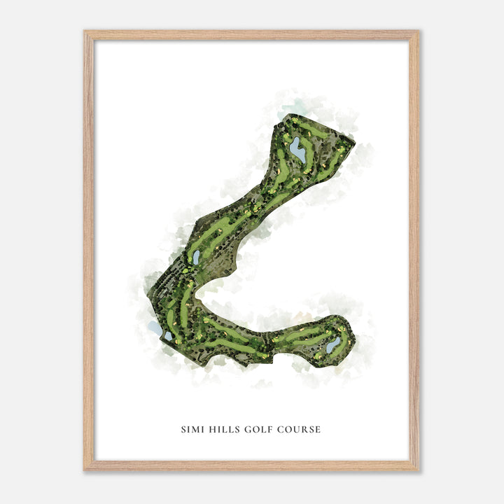 Print of Simi Hills Golf Course Classic Map