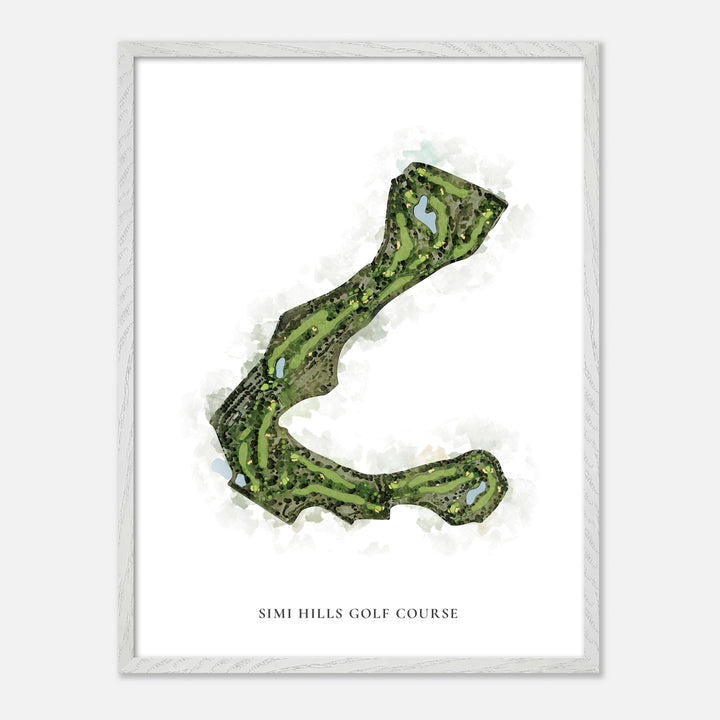 Print of Simi Hills Golf Course Classic Map