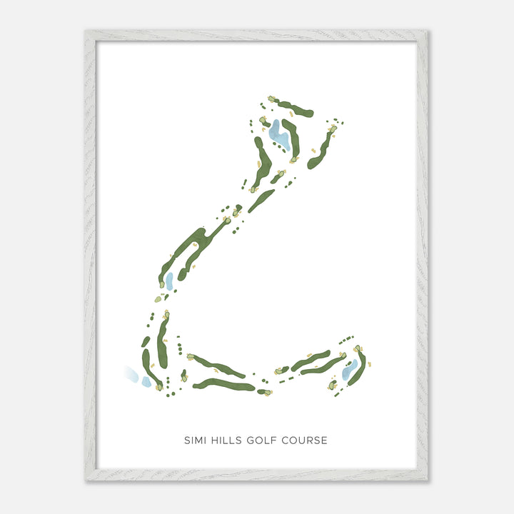 Print of Simi Hills Golf Course Modern Map