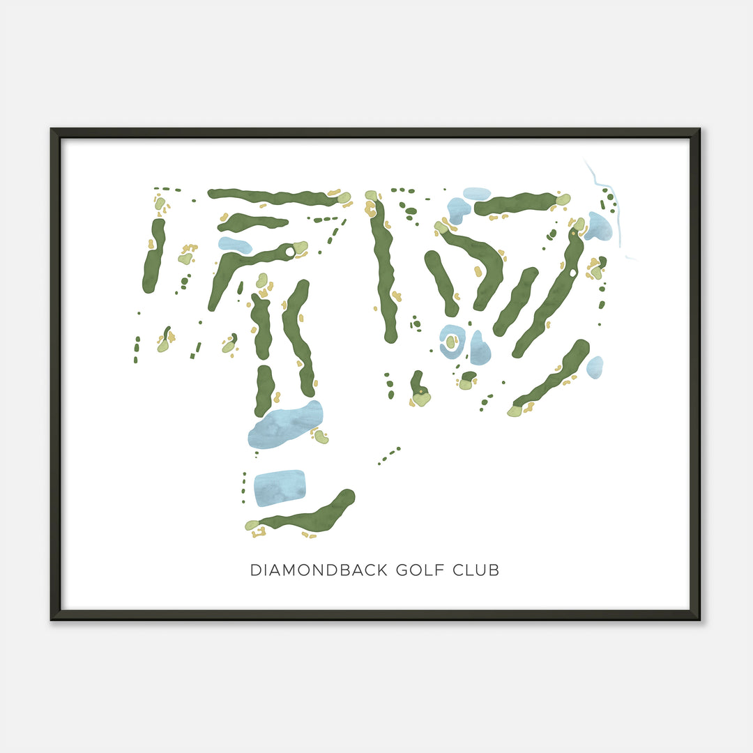 Print of Diamondback Golf Club Modern Map