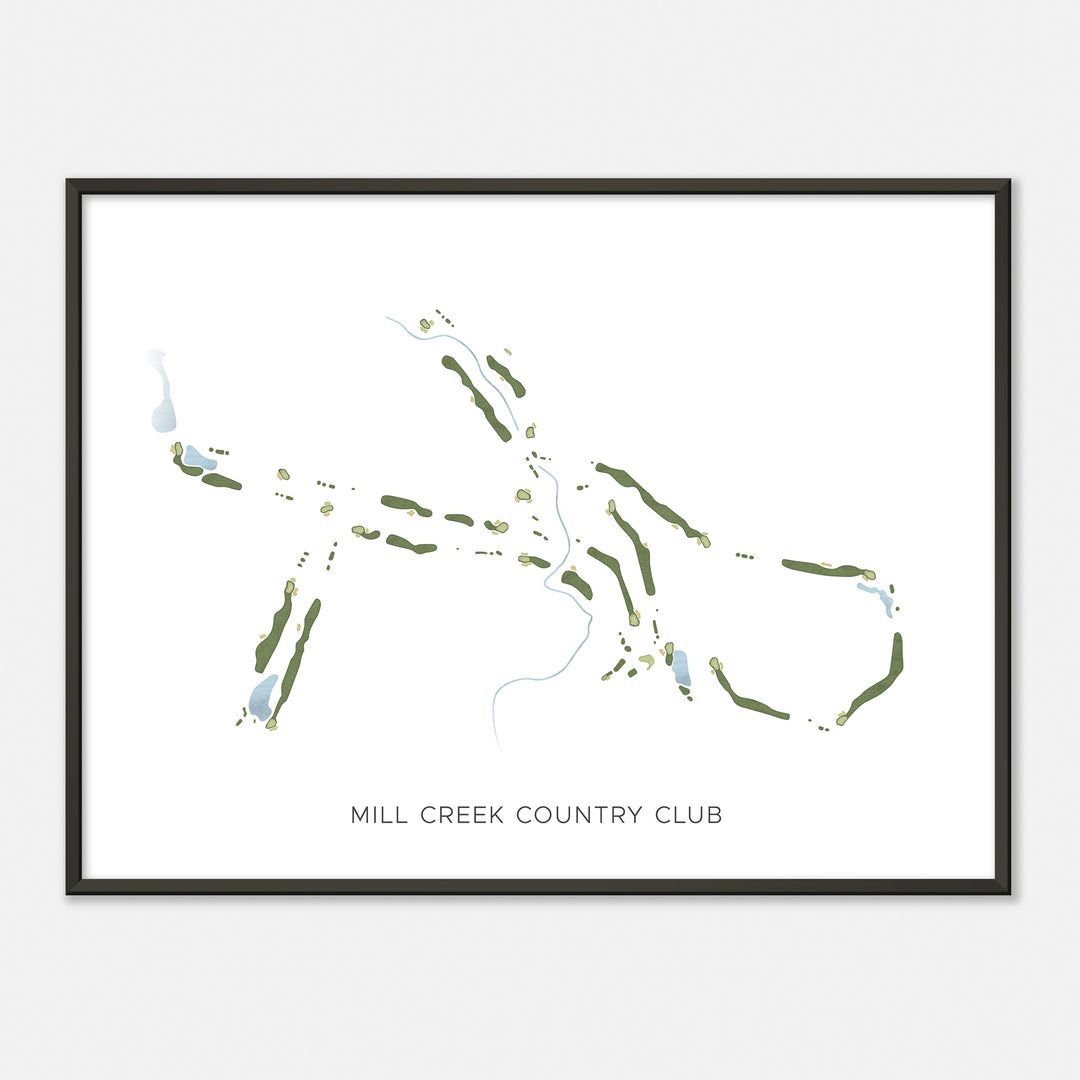 Print of Mill Creek Country Club Modern Map