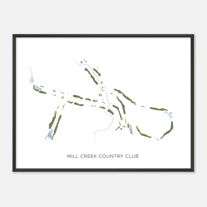 Print of Mill Creek Country Club Modern Map