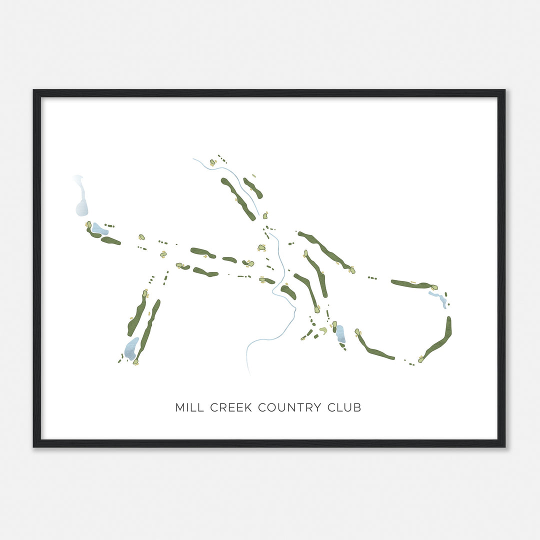 Print of Mill Creek Country Club Modern Map