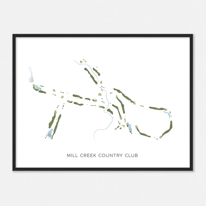 Print of Mill Creek Country Club Modern Map