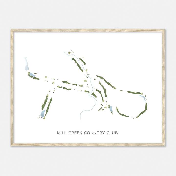 Print of Mill Creek Country Club Modern Map