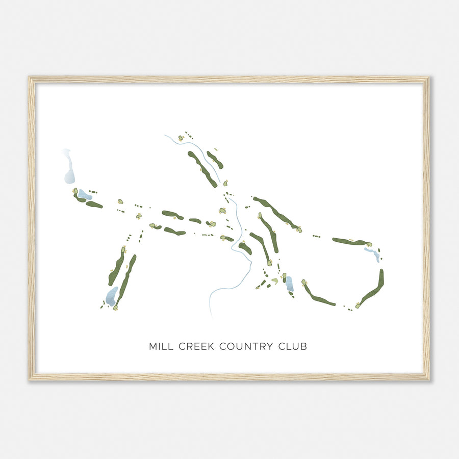 Print of Mill Creek Country Club Modern Map