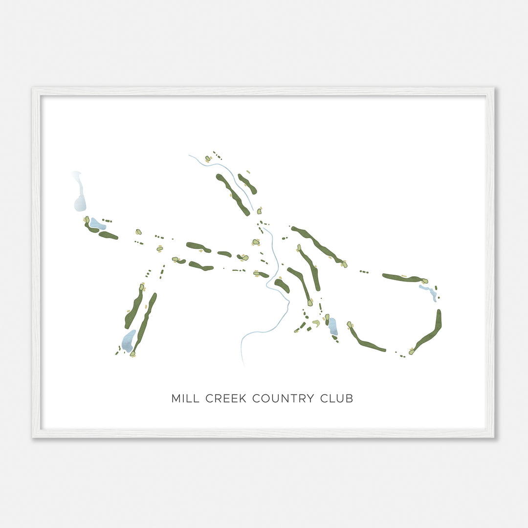Print of Mill Creek Country Club Modern Map