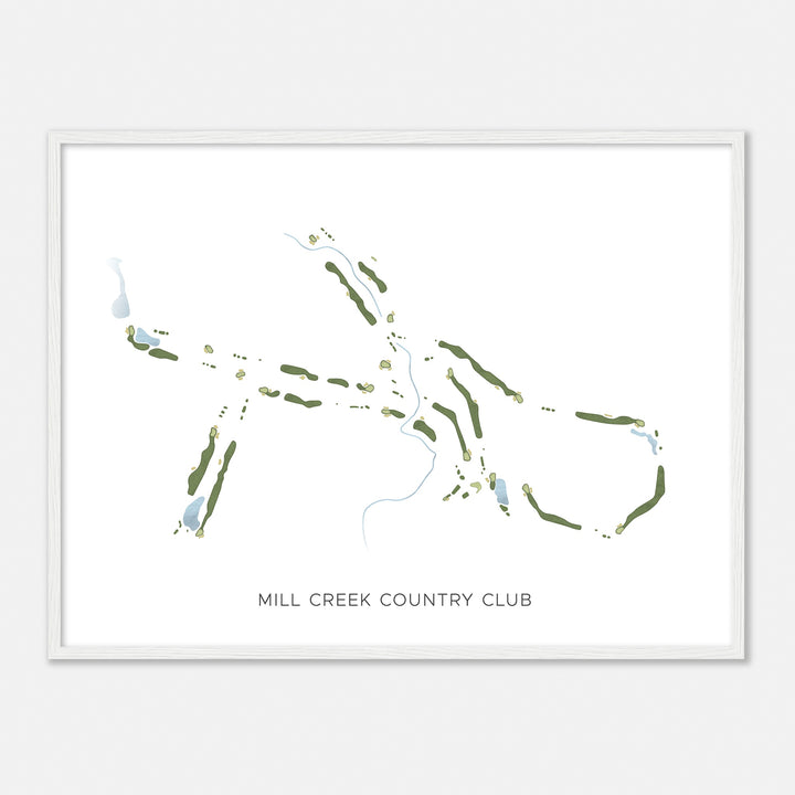 Print of Mill Creek Country Club Modern Map
