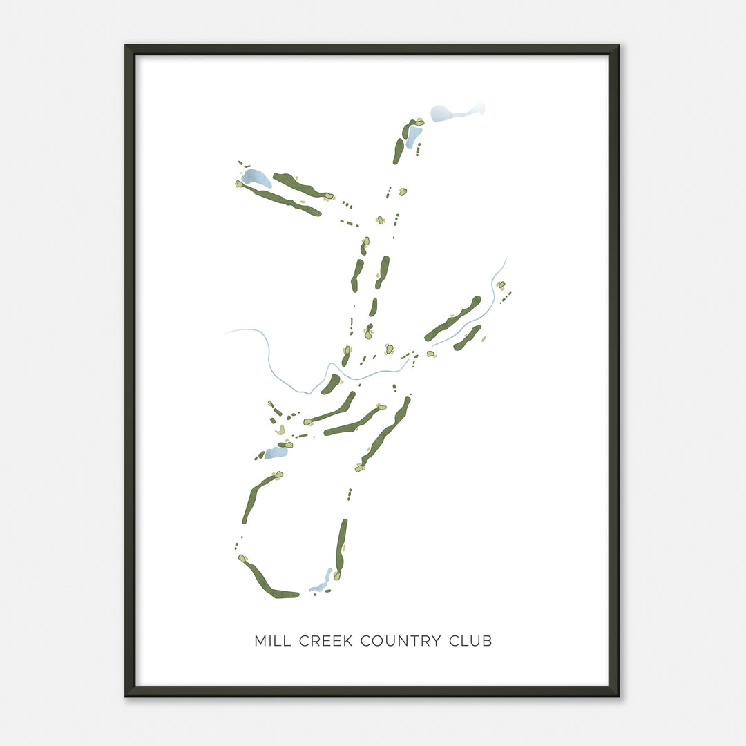 Print of Mill Creek Country Club Modern Map